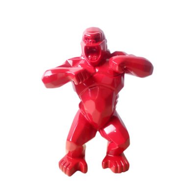 Home Decoration Accessories Translucid Blue Resin Gorilla Statue Ornaments