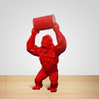 Creative Translucid Resin King Kong Statue Sculpture