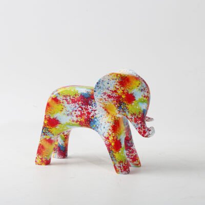 Creative Resin Crafts Colorful Animal Elephant Ornament