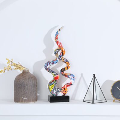 Creative Water Transfer Abstract Art Wave Resin Crafts Ornaments