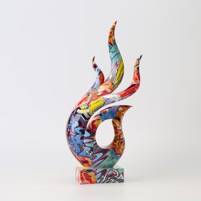 Creative Water Transfer Abstract Art Wave Resin Crafts Ornaments