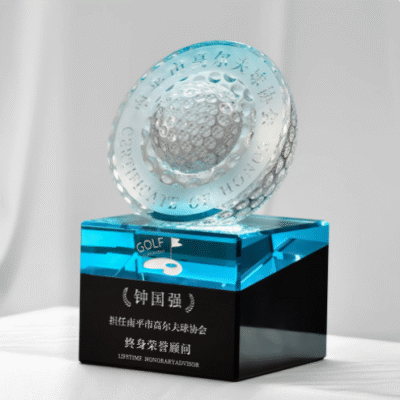 Frozen Light Awards Transparent Epoxy Resin Recognition Pieces Trophies