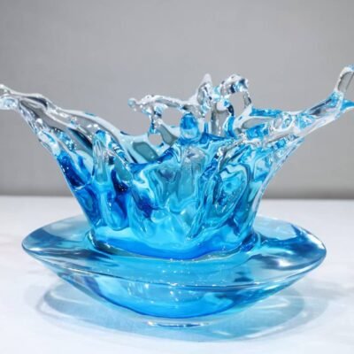 With Geometric Precision and Crystal Clarity Transparent Sculpture