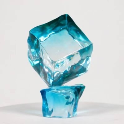 Glacial Clarity for Modern Spaces – Hand-Poured Ice Cube Resin Decor