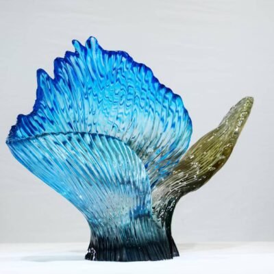 Transparent Abstract Sculptures for Corporate Home Indoor Resin Monoliths