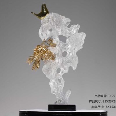 Home Decorative Clear Resin Sculpture Ornaments