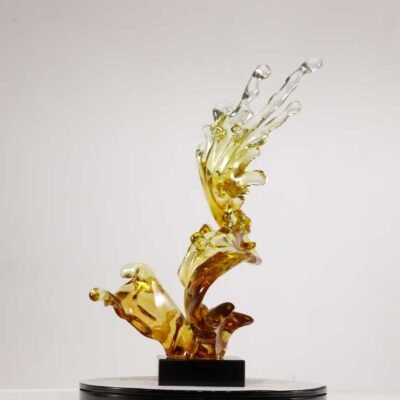 Yellow Transparent Handcrafted Elegance DIY Clear Resin Sculpture