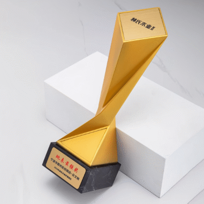 Custom Creative Gold Sports Trophies with Mable Base Awards