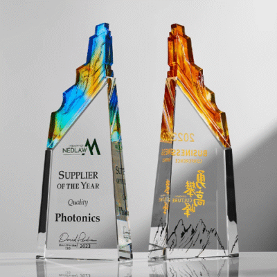 Stylish Modern & Designs Crystal-Like Finish for Corporate Gifts Clear Resin Awards